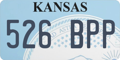 KS license plate 526BPP