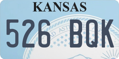 KS license plate 526BQK