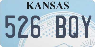KS license plate 526BQY