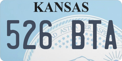 KS license plate 526BTA