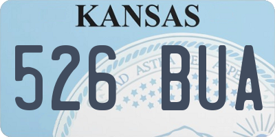 KS license plate 526BUA