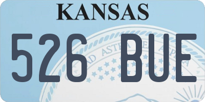 KS license plate 526BUE