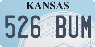 KS license plate 526BUM