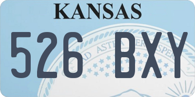 KS license plate 526BXY