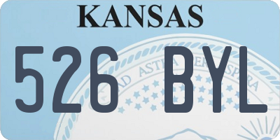 KS license plate 526BYL