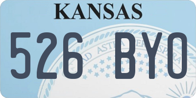 KS license plate 526BYO