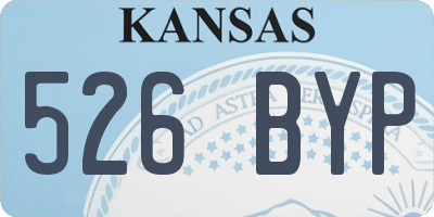 KS license plate 526BYP