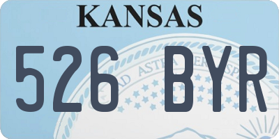 KS license plate 526BYR