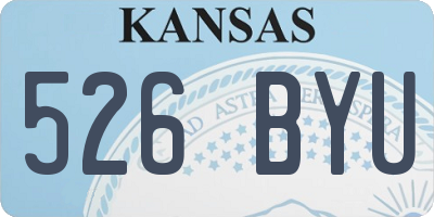 KS license plate 526BYU