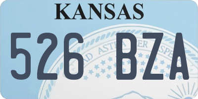 KS license plate 526BZA