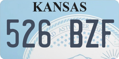 KS license plate 526BZF