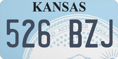 KS license plate 526BZJ