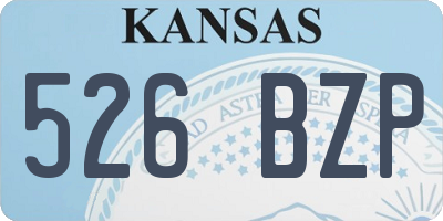 KS license plate 526BZP