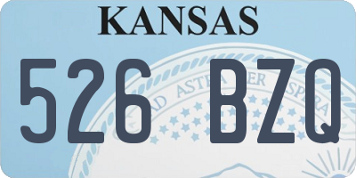 KS license plate 526BZQ