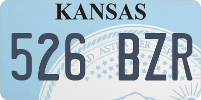 KS license plate 526BZR