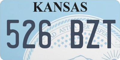 KS license plate 526BZT