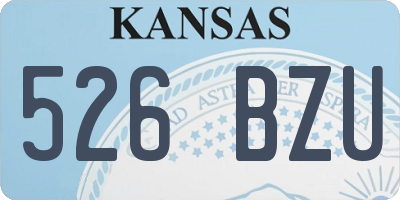 KS license plate 526BZU