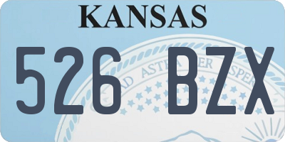 KS license plate 526BZX