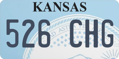 KS license plate 526CHG