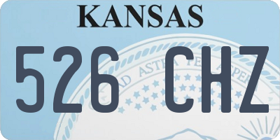 KS license plate 526CHZ