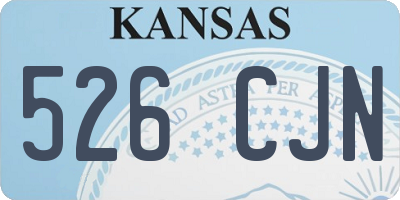 KS license plate 526CJN