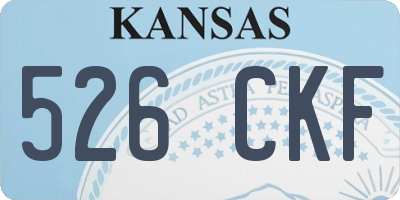 KS license plate 526CKF