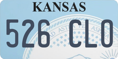 KS license plate 526CLO