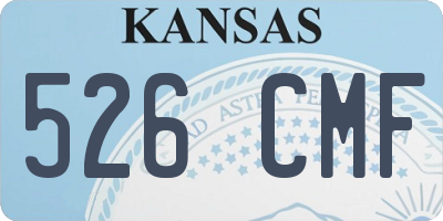 KS license plate 526CMF