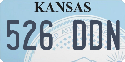 KS license plate 526DDN