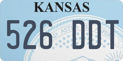 KS license plate 526DDT