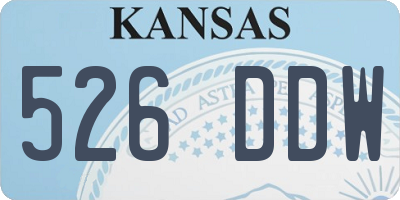 KS license plate 526DDW