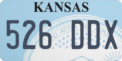KS license plate 526DDX