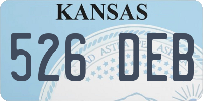KS license plate 526DEB