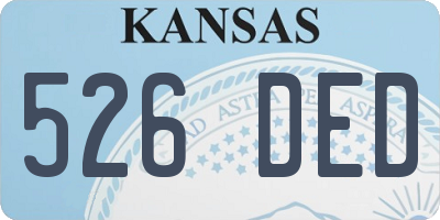 KS license plate 526DED