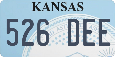 KS license plate 526DEE