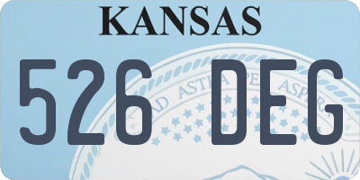 KS license plate 526DEG