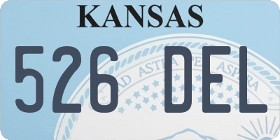 KS license plate 526DEL