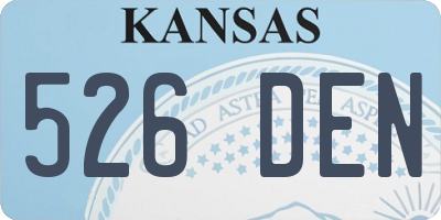 KS license plate 526DEN