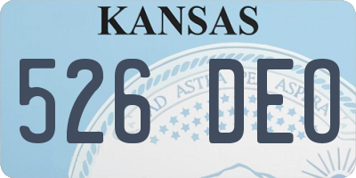 KS license plate 526DEO