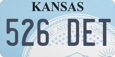 KS license plate 526DET
