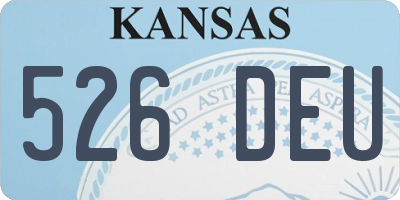 KS license plate 526DEU