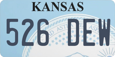 KS license plate 526DEW