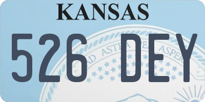 KS license plate 526DEY