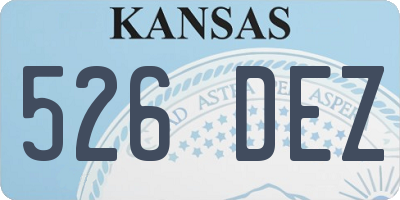 KS license plate 526DEZ