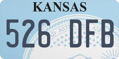 KS license plate 526DFB