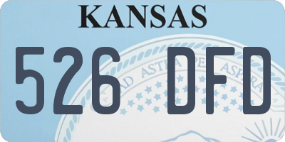 KS license plate 526DFD