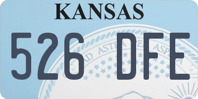 KS license plate 526DFE
