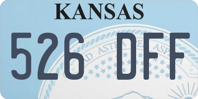 KS license plate 526DFF