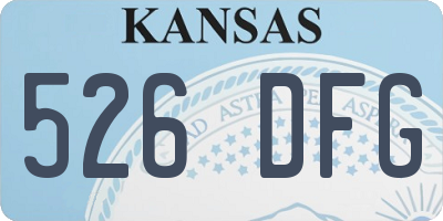 KS license plate 526DFG