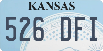 KS license plate 526DFI